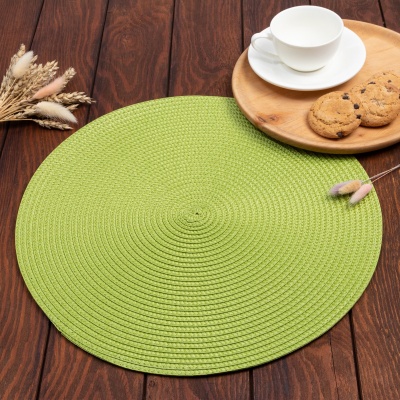 салфетка сервировочная доляна "классика", цв.зеленый, d 38 см