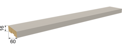 интерьерная рейка мдф stella планкен de luxe sandgrau 16*60*2700 (уп.6 шт.)