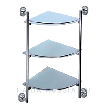 hb1907-3 полка стеклянная 3-ярусная угловая