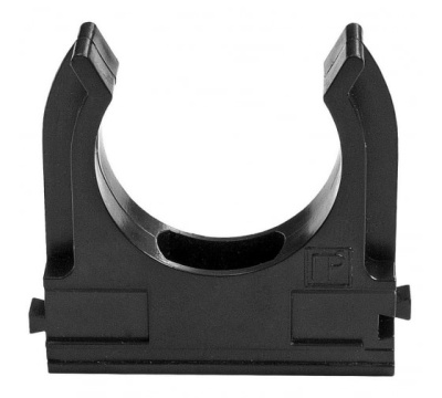 крепёж-клипса для труб полистирол чёрная д20 (100шт/уп)