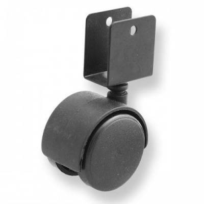 колесо 50мм поворот под дсп черн.пластик