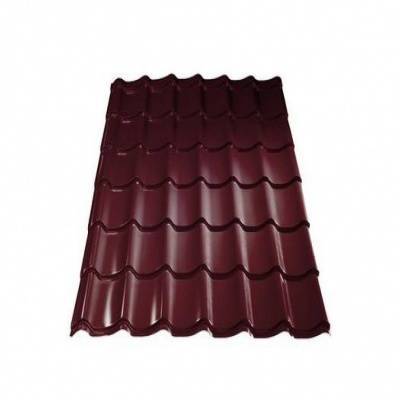 металлочерепица 1,18*2,25м 0,4мм classic modern pe ral 3005 красное вино