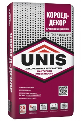 декоративная штукатурка короед-декор юнис 25кг