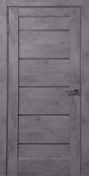 дверное полотно "анкона" до-80 бетон темный эко шпон (овал) хит