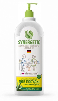 средство для мытья посуды "синергетик" алоэ 0,5л (флиптоп)/25