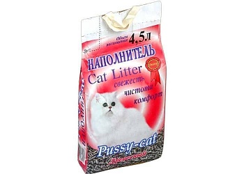 pussy-cat наполнитель древесный 4,5 л (1х3)