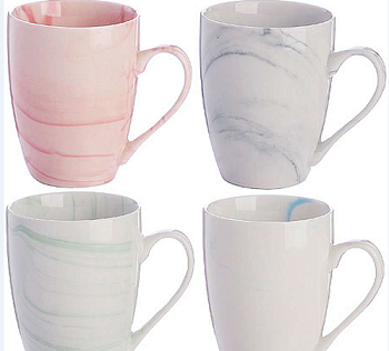 31236 кружка 340 мл белый мрамор (мин. 4шт)lr(х36)