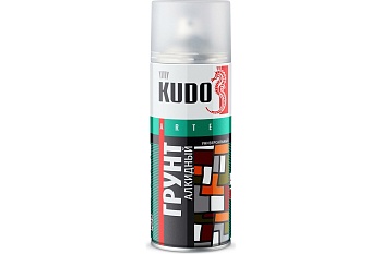 грунт аэрозольный kudo ун. черный алкидный 520 мл (1/12) 2003