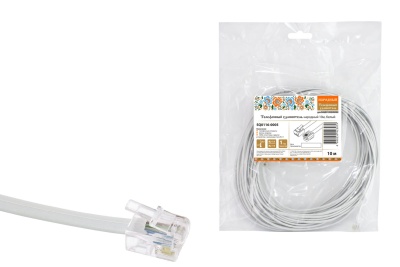 телефонный удлинитель народный 10м, белый распродажа