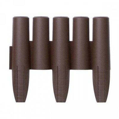 заборчик для клумбы palisada 2,7м, 10шт. ц. коричневый