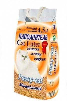 pussy-cat наполнитель минеральный впитывающий 4,5 л (1х3)