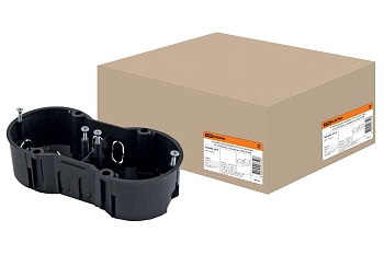 коробка установочная сп 2-х местная, 141х70х45мм, саморезы, ip20, tdm