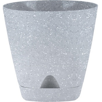 горшок для цветов amsterdam d170 с прикорневым поливом 2,5л светлый камень