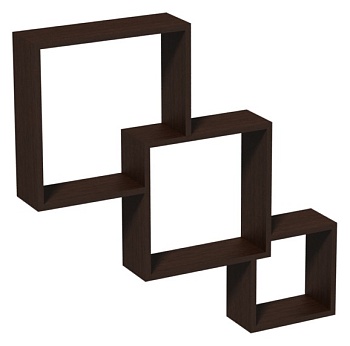 fis 1 комплект полок венге (модуль квадратный) 320х280х200 мм распродажа