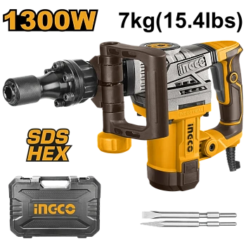 молоток отбойный сетевой ingco pdb130018, 1300вт, 20дж
