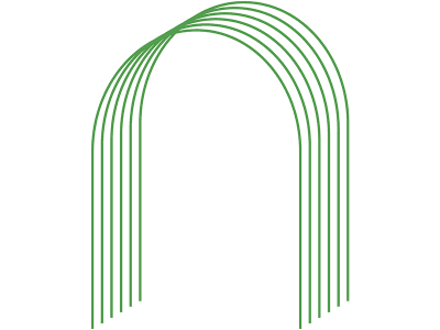 дуги металл в пвх 10мм - 2,5м х 6 шт