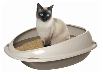 homecat 40 см х 26 см х 6,5 см туалет для кошек с сеткой бежевый 1х25