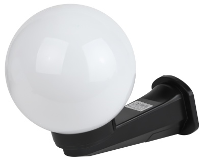 садово-парковый светильник эра нбу 01-60-201 шар опаловый настенный ip44 е27 max60вт d200mm