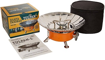 плита-трансформер газовая портативная "tulpan-l" тм-450 ( с ветрозащитой)
