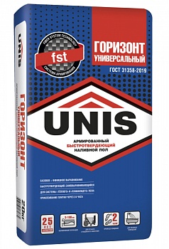 наливной пол юнис горизонт универсальный быстротвердеющий (20кг) (1/64)