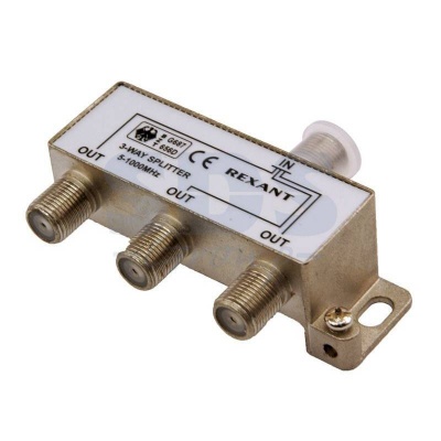 делитель тв х 3 под f разъём 5-1000 мгц rexant