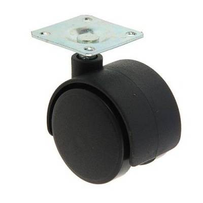 колесо 50мм поворот ченр.пластик