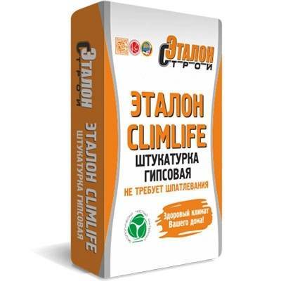 штукатурка гипсовая эталон climlife серая 30кг (50шт/под)