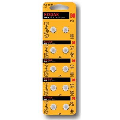 элемент питания kodak ag13 (357) lr1154, lr44 [kag13-10] max button cell
