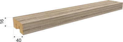 интерьерная рейка мдф stella бриона дуб винтаж 16*40*2700 (уп.8 шт.)