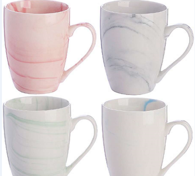 31236 кружка 340 мл белый мрамор (мин. 4шт)lr(х36)