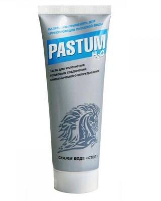 pastum h2o, 25г туба паста для уплотнения резьбовых соединений сантехнического оборудования
