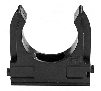 крепёж-клипса для труб полистирол чёрная д20 (100шт/уп)