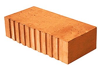 кирпич красный м-125 (250*120*88) (1/352) ,полнотелый, строит.