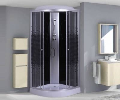 душ.каб. ng- 4502-08black (1000х1000х2150) низкий поддон(13см) стекло мозаика