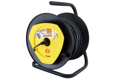 удлинитель на катушке силовой народный с 1 выносной роз. пвс 2200 вт с/з, 30м