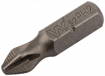 биты wp, сталь s2 с насечкой профи рн 2*25 мм (в уп 2шт)
