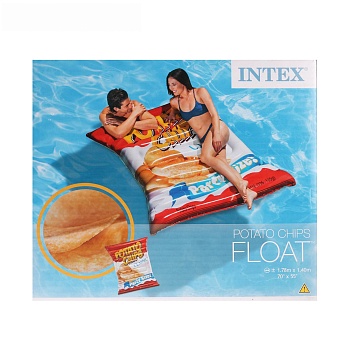 плотик надувной "картофельные чипсы" 178x140см, уп.6 58776, intex распродажа