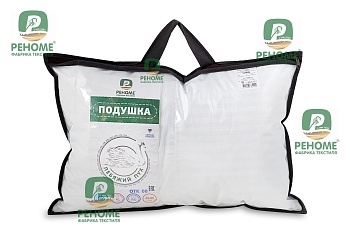 подушка зам леб пуха сатин новая упаковка реноме (14/064н, 40*60)