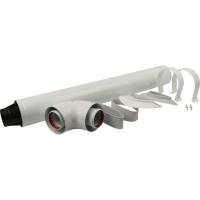 комплект коакс. дымохода 60/100 (baxi, hubert, vaillant, viesmann ) хомут в комплекте