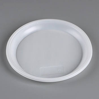 тарелка д-205 белая фасов. столовая 12шт. 1/40