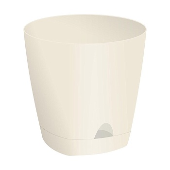горшок для цветов amsterdam d140 с прикорневым поливом 1,35л(сливочный)