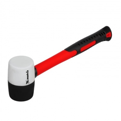 киянка резиновая черно-белая matrix 225г, фиберглассовая рукоятка