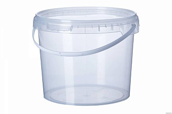 емкость полимерная с крышкой 1,1л.