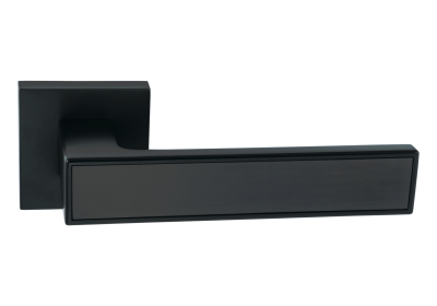 дверные ручки abriss r21.120 mbp/bl цвет матовый черный/черная вставка