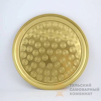 поднос круглый 35 см, латунь