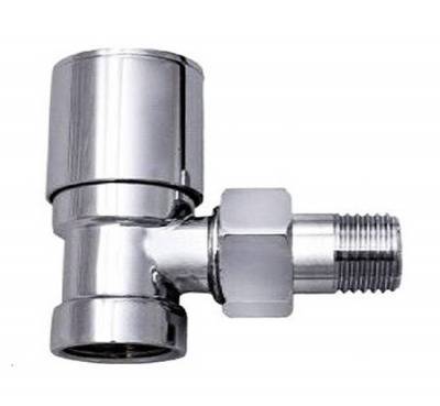 вентиль регулировочный угловой 1/2 хромированный с седельным затвором