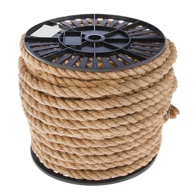 веревка крученая джутовая ф16 мм на катушке по 50м /кратно 10м/