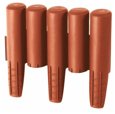 заборчик для клумбы palisada 2,7м, 10шт. ц. терракотовый распродажа