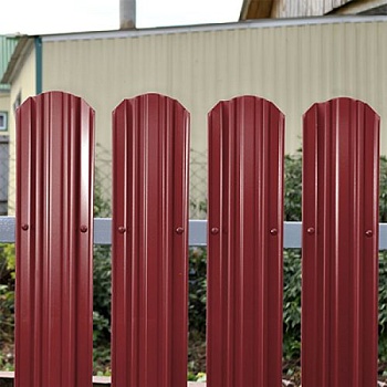 евроштакетник п-обр 1,5 м виш двухстор. 109 (0,35мм)