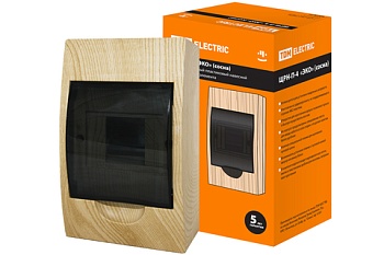 бокс щрh-п-4 модулей навесной пластик ip40 "эко" (сосна) tdm sq0901-0012